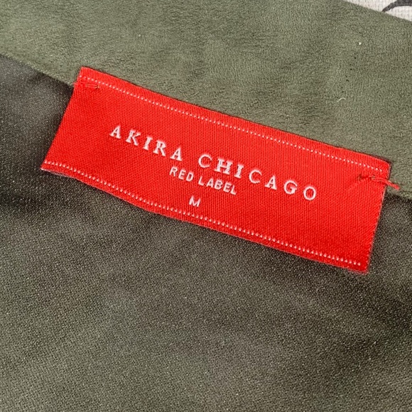 🍀AKIRA Skirt Button Down Faux Suede High Waisted - Picture 8 of 10